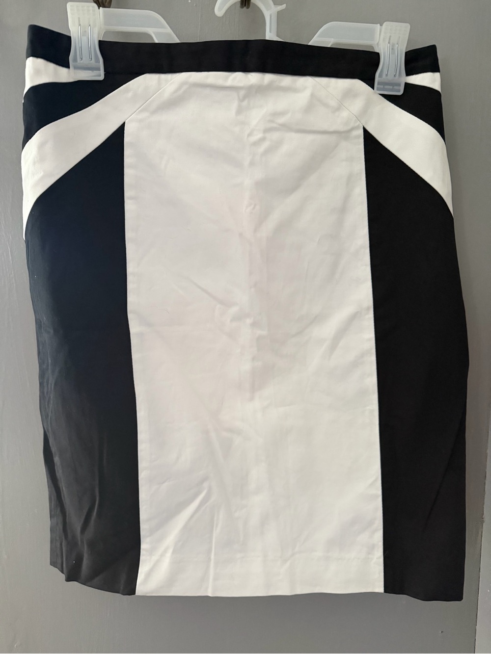 Express Black and White Colorblock Skirt